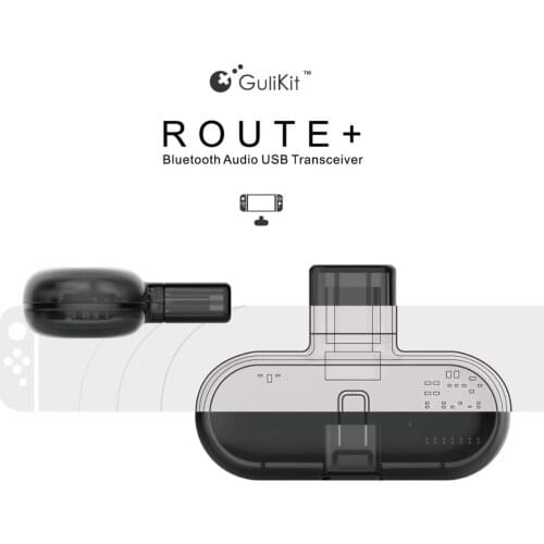 GuliKit Route+ Buletooth USB Receiver Wireless Transmitter with Audio for Nintend Switch