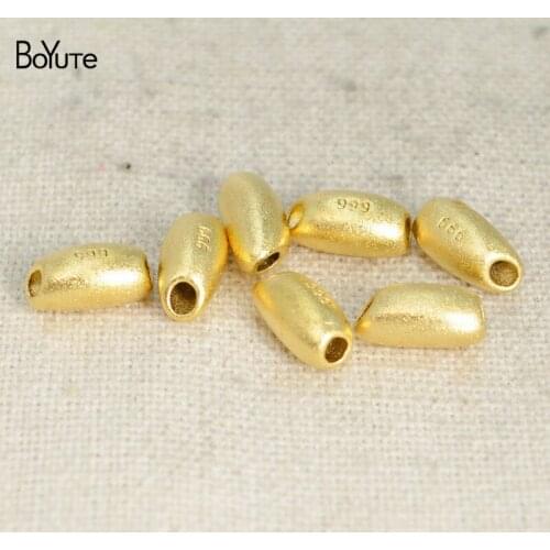 BoYuTe (5 Pieces/Lot) Matte Gold Plated Rice Beads Factory Supply Handmade Brass Beads Diy Jewelry Accessories