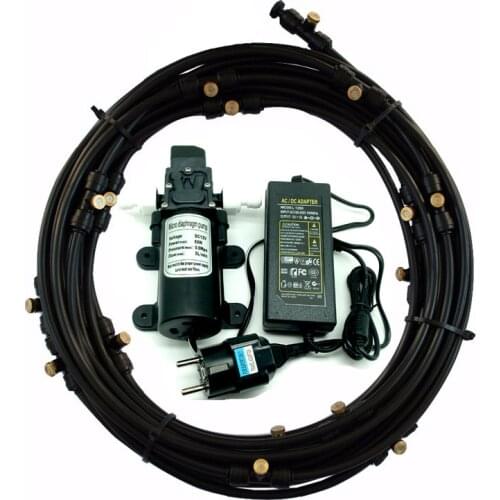 C129 Low pressure misting system water spray garden sprinkler atomizer plus autoplay DC 12V mini water pump misting pump sprayer