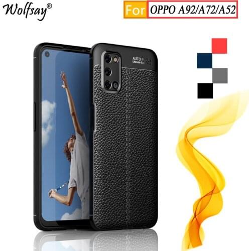 For Oppo A92 Case 6.5 inch Rubber Housings Shockproof Bumper Silicone Case For Oppo A92 Phone Cover For Oppo A92 A72 A52 Case