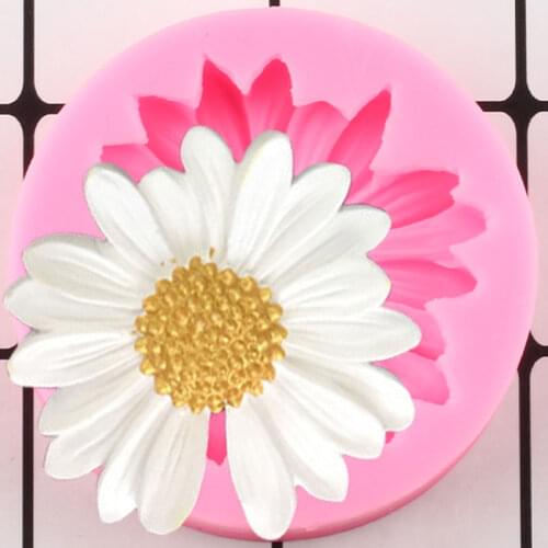 Daisy Flower Silicone Molds Chrysanthemum Cupcake Topper Fondant Cake Decorating Tools Soap Resin Candy Chocolate Gumpaste Mould