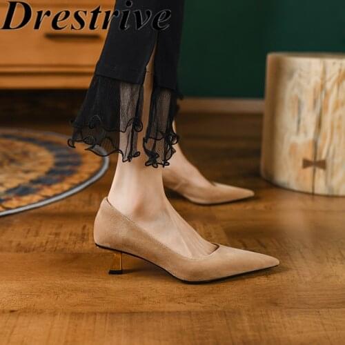 Замшевые туфли-лодочки Drestrive China At AliExpress