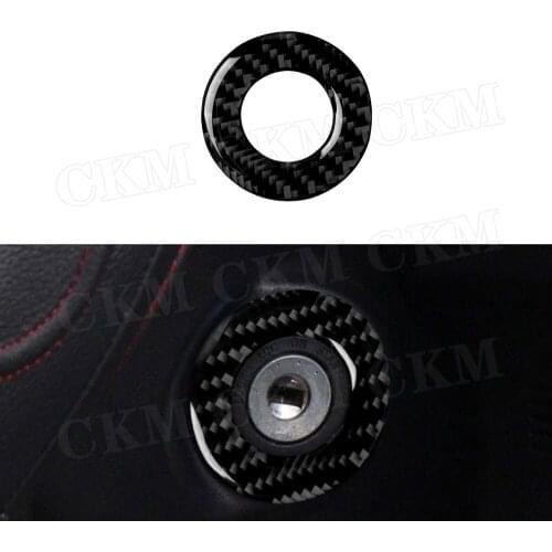 Carbon Fiber Car Ignition Key Switch Ring Trim Cover Hole Circle Sticker For Chevrolet Cruze 2009-2015
