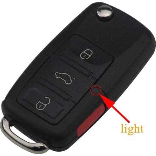 Kutery 3 Buttons Replacement Flip Folding Remote Car Key Shell Case Fob For VW Volkswagen Golf MK4 Passat Beetle