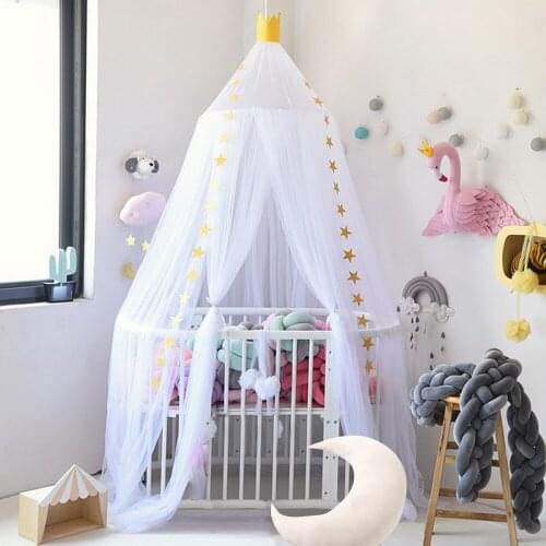 Summer Children Kid Bedding Mosquito Net Romantic Baby Girl Round Bed Mosquito Net Bed Cover Bed Canopy For Kid Nursery