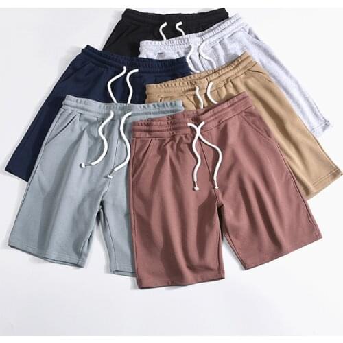 981 Summer Japanese Men Shorts New Trend Simple Casual Loose Cotton Solid Color Youth Five-Point Male Pants Sports Beach Joggers