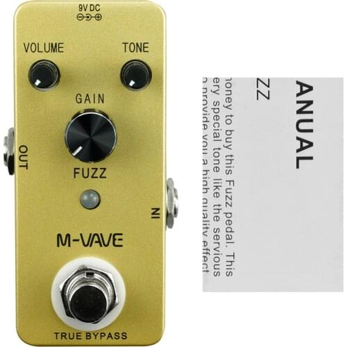 CUVAVE FUZZ Vintage Fuzz Guitar Effect Pedal Zinc Alloy Shell True Bypass Guitar Pedal for Guitar Accessories