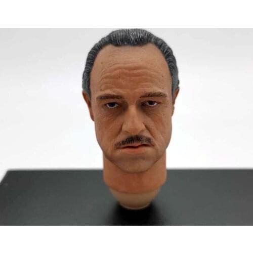 1/6 Scale The Godfather Head Sculpt Marlon Brando Head Carving Model for 12in Action Figure Toy Collection