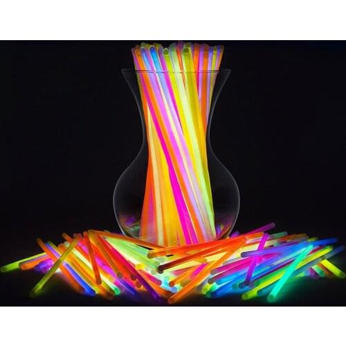 50Pcs Multifunction Colorful Luminous Party Fluorescence Light Glow Sticks Bracelets Necklaces Neon For Party Wedding Props