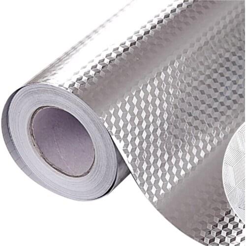 Aluminum Foil Kitchen Stickers Maison Decoration Sticker Self Adhesive Waterproof Wallpaper For Furniture 40Cmx1M