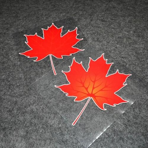 NO.S394 GalonDeco Scratch Cover Reflective Car Sticker Maple Leaves Creative Decals Car Assessoires Door & Waist Line Moto St