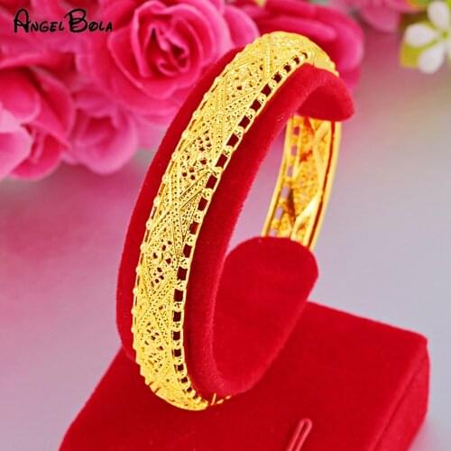 Islamic New Gold Jewelry Ladies Charm Bracelets Muslim Fashion Luxury Ladies Bracelets Bridal Wedding Holiday Gifts Wholesale