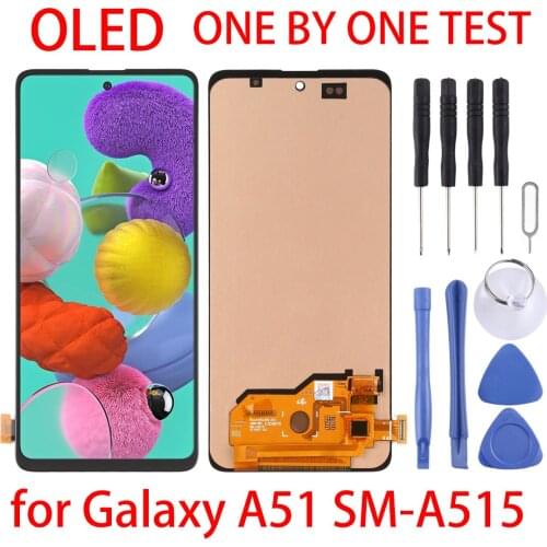 OLED Material For Galaxy A51 LCD Screen and Digitizer Full Assembly for Samsung Galaxy A51 SM-A515