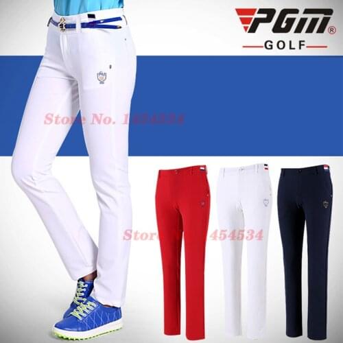 Send Belt! PGM Ultra-thin Sportswear Pants Women Summer Slim Golf/Tennis Pant Lady Stretch Soft Trousers High Elastic Breathable