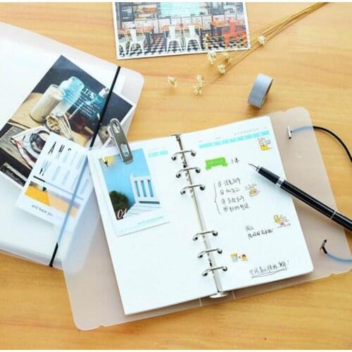 PP Translucent Frosted Shell Binder File Notebook Greeting Card Storage Folder Student Office Simple Folder