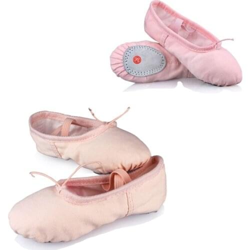 Professional Child Girls Kids Cotton Canvas Soft Ballet Dance Practice Shoes for Girls Children Teacher Ballerina Practice Shoes