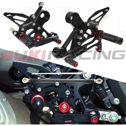 MT09 FZ09 CNC Adjustable Footrest Foot Rear Sets Rearsets For YAMAHA MT-09 FZ09 FJ09 2014 2015 2016 2017 Motorcycle Accessories