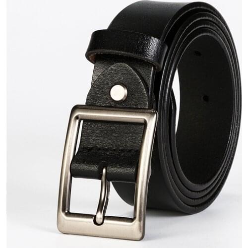 2020 NewLeather Belt Classic Leather Square Buckle Belt Popular Casual Solid Color Unique Waist Belts