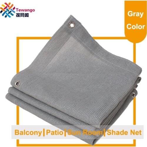 Tewango Gray Sun Screen Net Patio Green Plant Shelter HDPE Shade Sail Shade Net UV Block Sun Canop Swimming Pool /Car Cover