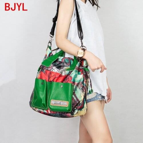 2020 Luxury Fashion Women Handbag Soft Leather Female Laptop Bag Shoulder Crossbody Bag Printing Flowers Messenger Travel Bags