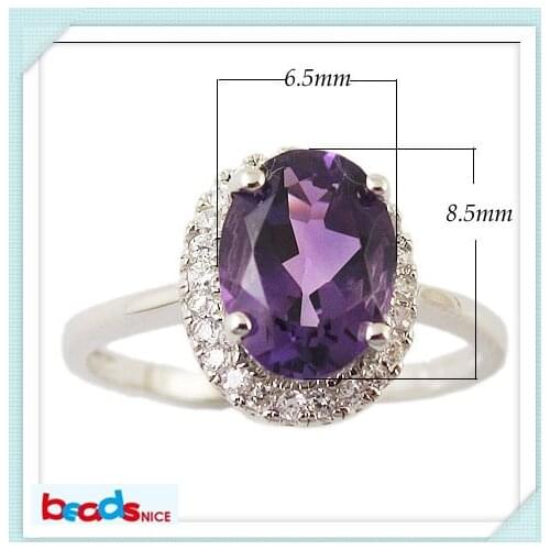 Beadsnice ID25584 wedding cushion engagement rings silver rings 925 amethyst rings