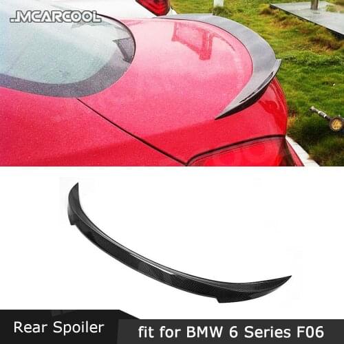 For BMW 6 Series F06 F12 F13 M6 640i 650i 2012-2016 Rear Trunk Spoiler Carbon Fiber Boot Duck Wings Car Styling