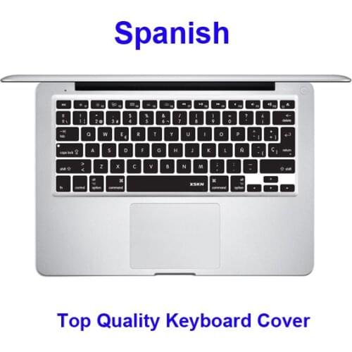 XSKN Spanish Silicone Keyboard Cover for Macbook, for Apple Aluminum Unibody Bluetooth Wireless Keyboard Spanish Keyboard Cover