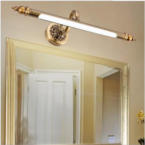 Bathroom Mirror Lamp 48CM/57CM/68CM Waterproof Retro Bronze Cabinet Vanity Mirror Lights Led Wall Light Lamp LED Light Wall Lamp