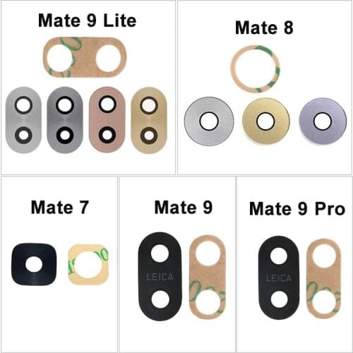10Pcs For Honor 6X Huawei 8 9 9 Pro Lite 7 GR5 2017 Main Rear Back Camera Lens Glass Cover + Sticker Adhesive Replacement