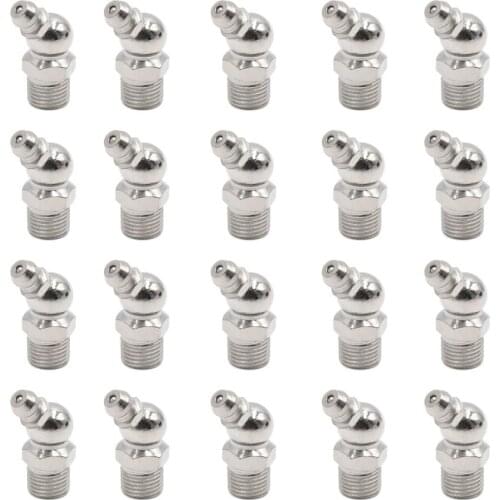 15pcs M10 x 1 Motorbike Car Nickel Plated Straight 45 Degree 90 Degree Grease Nipple Fitting
