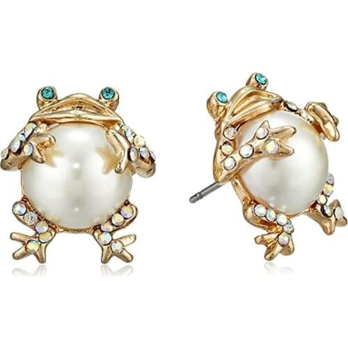 2020 New Personality Cute Metal Frog Female Earrings Party Special