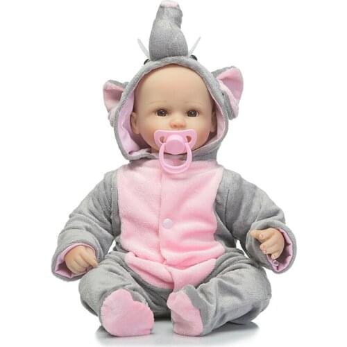 42cm real reborn babies dolls cotton body silicone newborn dolls fashion cartoon clothing bearheaded bebe alive reborn bonecas