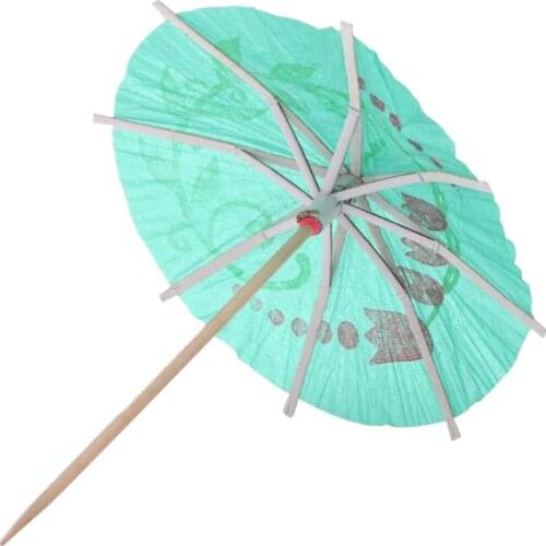 50pcs/lot Creative Mini Paper Umbrellas Toothpick Cocktail Garland Cake Decoration Drinks Party XMAS Wedding Supplies