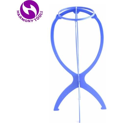 HARMONY 50 Pieces Blue Black Pink White Plastic Table Wig Stand Holder Hair Clamp for Hair Cap Display