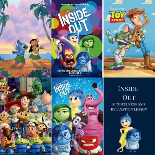 5D Full Drill Diamond Painting Disney Animation Inside Out Toy Story Diamond Mosaic Embroidery Cross Stitch Kits Home Decor Gift