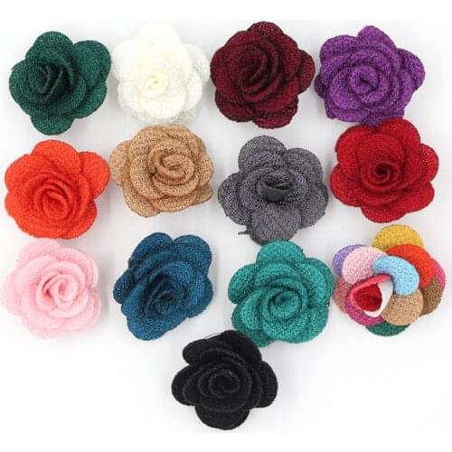 Free Shipping DIY Jewelry,New Arrival Fabric Rose Buttons Colorful Fabric Flower Buttons for Bracelet Brooch Pins