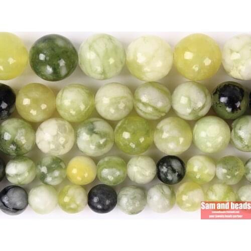 Natural Stone China white green Jaspers Jades Beads 4.6,8,10,12mm pick size for Bracelet Necklace making IBJ21