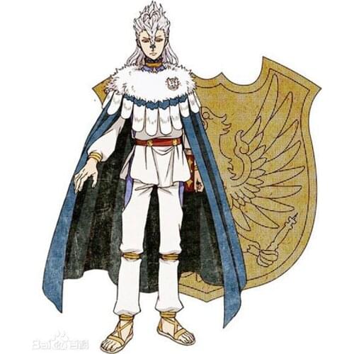 .Black Clover Nozel Silva Cosplay Blue Cloak Adult Knights Cosplay Cloak Top Pants Outfit Medieval Warrior White Costume L321