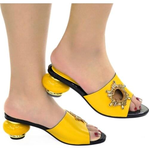 Doershow fashion design Summer Shoes!Nice-Looking African Sandals Casual Slippers For Lady orange Sandals HDG1-23