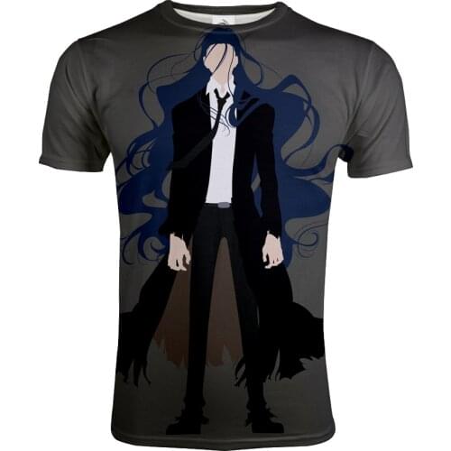 Anime Stray Dogs 3D Printed T-shirt Mens Casual Fashion O-Neck Short Sleeve Streetwear T Shirts Trendy Hip Hop Tees Unisex Tops