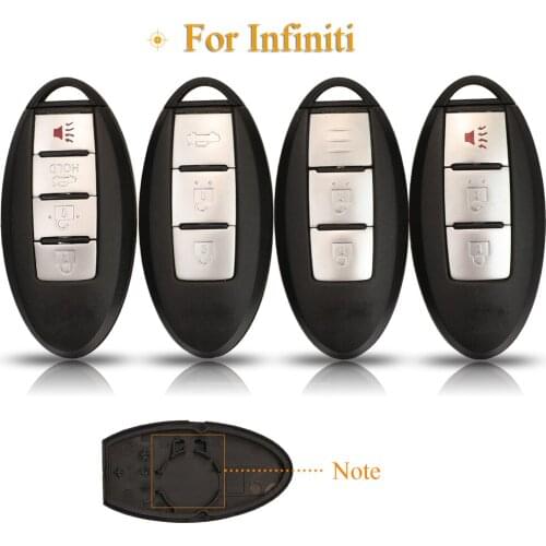 Kutery 2/3/4 Buttons Replacement Remote Car Key Shell Case For Infiniti G35 G37 With Card Slot Uncut Blade