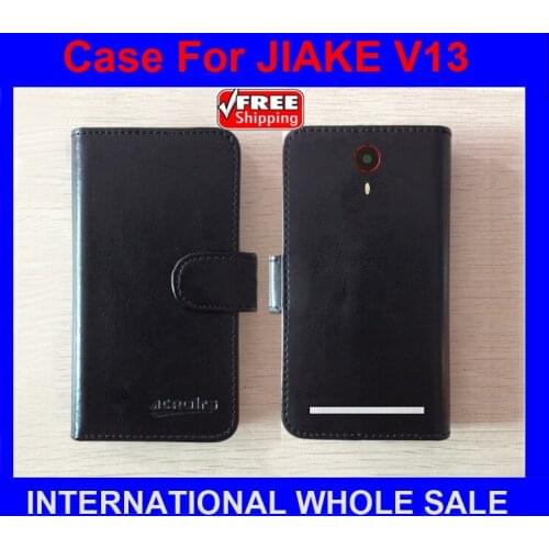 JIAKE V13 Case New 2016 items Factory Price Flip Leather Exclusive Cover For JIAKE V13 Case+tracking number