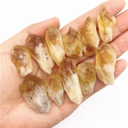 Beautiful 50g Natural Citrine Crystal Point Raw Crystals Rock Mineral Specimen Energy Healing Stone Natural Quartz Crystals
