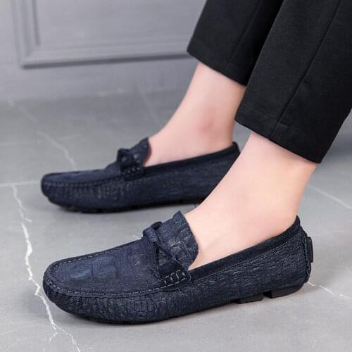 Fashion Loafers Light Breathable Slip on Flats Men Shoes Leisure Walk Comfortable Footwear Bureau Office Footwear Casual Loafers