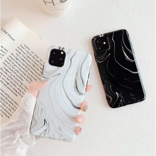 Marble Phone Case For iPhone 6 6s 7 8 Plus Luxury Glossy Granite Stone Plating Cover For iPhone 11 Pro Max X XS Max XR Shell