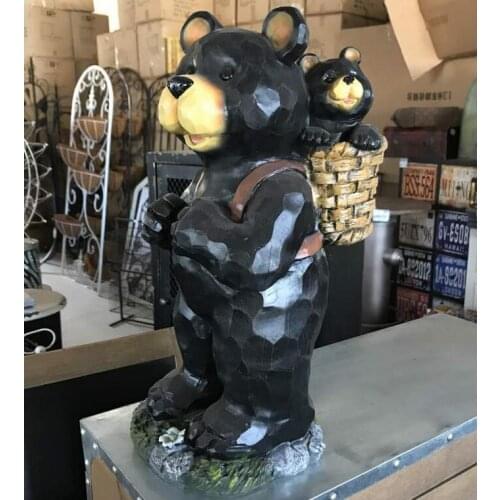 CARTOON LOVELY RESIN BEAR FURNISHING FURNITURE LIVING ROOM TV CABINET BEDROOM ANIMAL SCULPTURE STATUE INVENTORY CRAFTS WHOLESALE