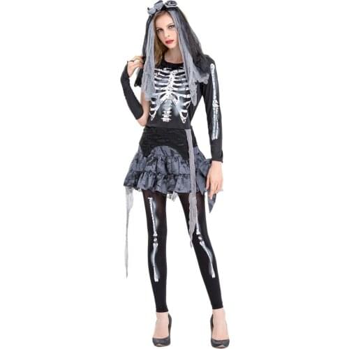 Halloween New Skeleton Frame Ghost Bride Zombie Costume Night DS Stage Costumes Ghost Festival Skeleton Ghost