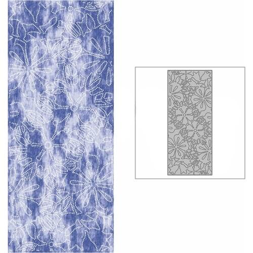 New Slim Birthday Flowers Background Plate Craft Embossing Mold 2021 Metal Cutting Dies for DIY Scrapbooking Album Card Making