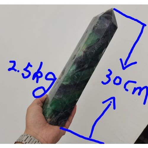 Extra large !!!!!! Beautiful fluorite pillars with natural crystal reiki healing furnishings With geode 1pcs