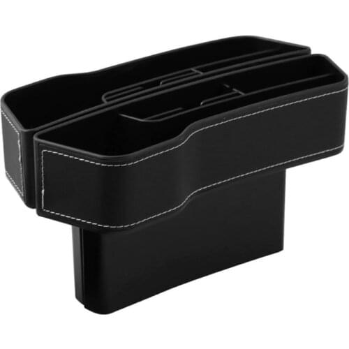 2pcs Black Car Seat Gaps Organizer Automobile Front Seat Storage Box for Phones A5KD